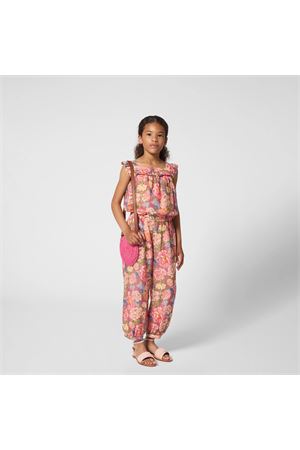 Tuta intera con stampa floreale Garnet Rose CHLOÉ KIDS | C2082546Y